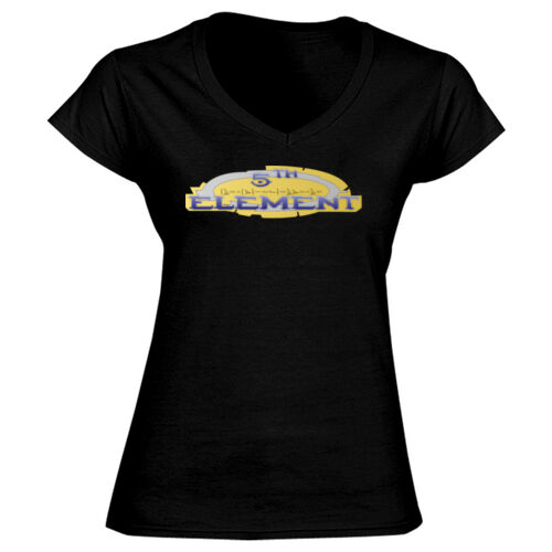 5th Element Logo - GD78 Softstyle® Ladies' V-Neck T-Shirt Thumbnail